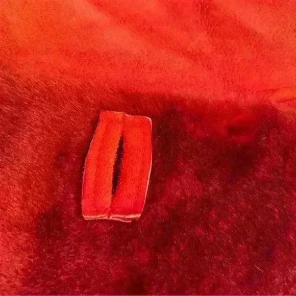 Worth red leather jacket unique buttons leather bound button holes size large - Picture 5 of 10